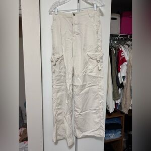 Women’s Cream Cargo Pants